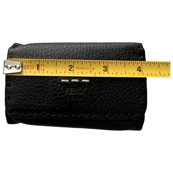 Fendi Key Ring Black Leather Holder - Picture 8 of 9